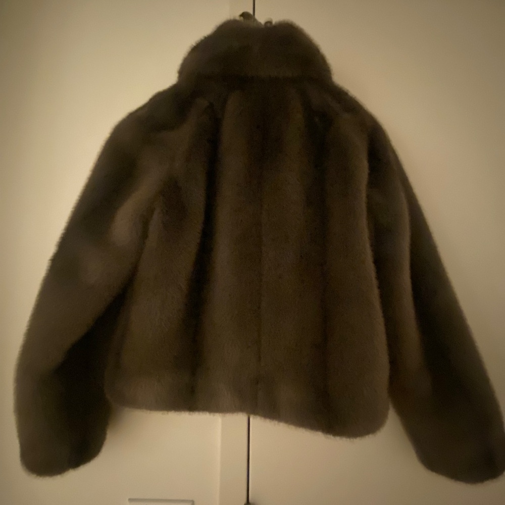 J. Crew Zip-Up Jacket in Faux Fur - Size S - Picture 3 of 3